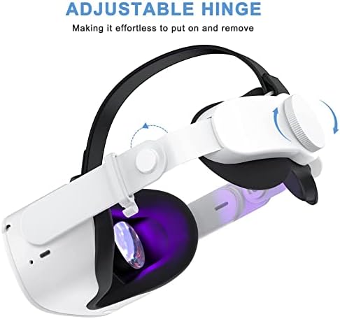 Superus glava i naočala Kompatibilan je s Oculus / Meta Quest 2 dodatna oprema, poboljšana udobnost, smanjuju pritisak glave i sprječavaju vaše naočale od grebanja VR sočiva