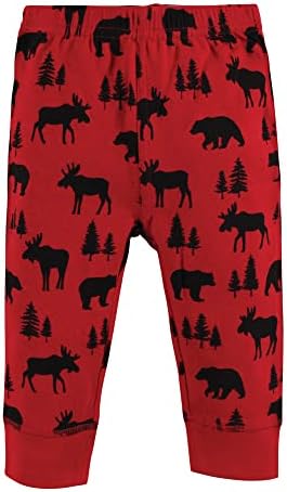 Hudson baby unisex baby pamučne hlače i gamaše, crveni moose medvjed, 3 toddler