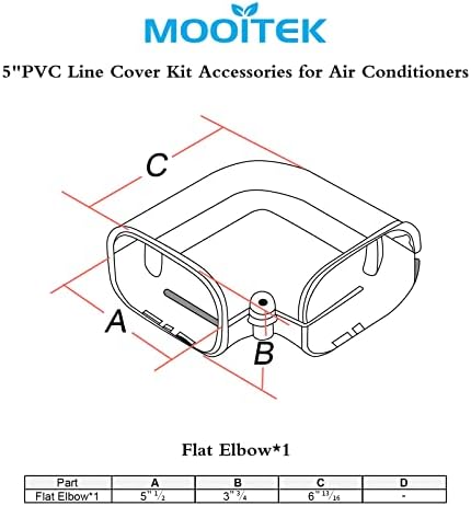 Mooitek PVC linijski poklopac poklopca cijevi za klima uređaje za klima uređaje