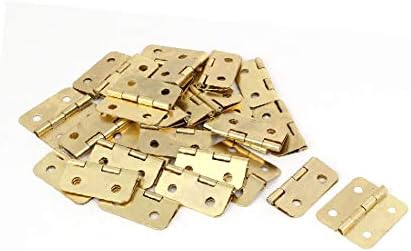 X-Dree nakit kutija metalna cijev cijev šarke zlatni ton 1.2 Dužina 20pcs (Caja de Joyería Gabinete Metálico