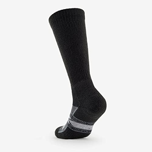Thorlos Unisex 12-satne smjene za odrasle podstavljene radne čarape preko teleta, crne / sive velike