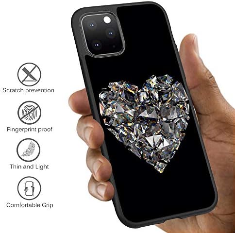 iPhone 11 Pro futrola sa dijamantskim uzorkom u obliku srca prilagođenog dizajna Branik Meki TPU i