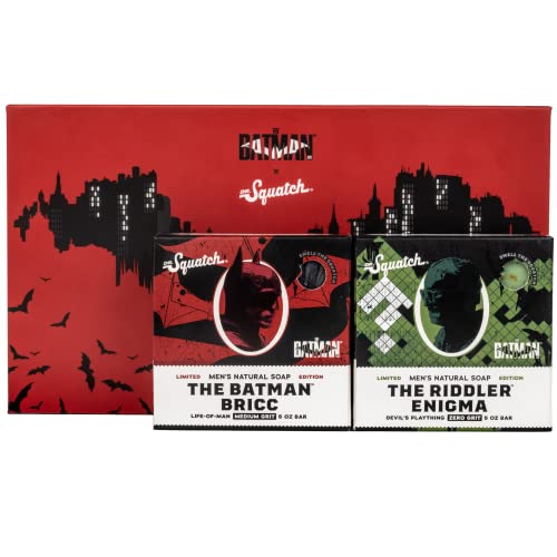 Dr. Squatch sapun kolekcija Batman-muški prirodni sapun - 2 bara paket sapuna i kolekcionarska kutija Batman