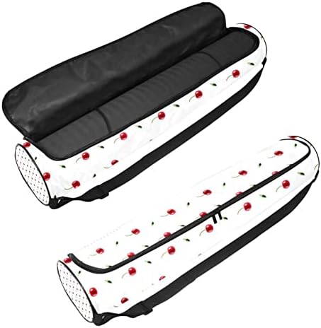 RATGDN Yoga Mat torba, Cherry uzorak Vježba Yoga Mat Carrier full-Zip Yoga Mat torba za nošenje