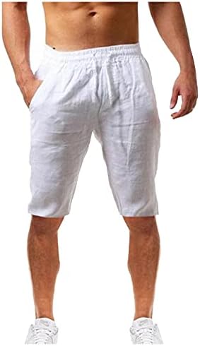 Ljetne pamučne kratke hlače za muškarce nacrtavanje elastičnih struka plaže joga kratke hlače lagane opuštene