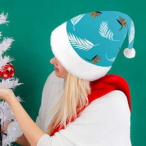 Božić Santa šešir, plave Palme Božić Holiday šešir za odrasle, Unisex Comfort Božić kape za