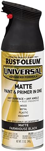 Rust-Oleum 330505 Universal All Površinska lampa za prskanje, 12 oz, Farmhouse Black & Scotch