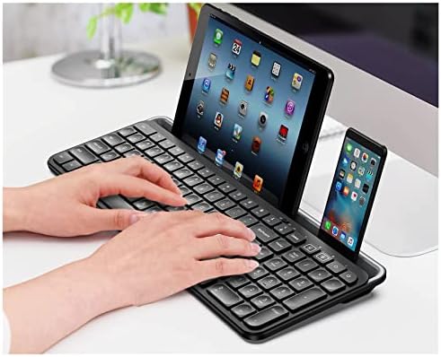 BreSii Bluetooth tastatura za iPad bežičnu tastaturu sa držačem telefona i mišem + podlogom