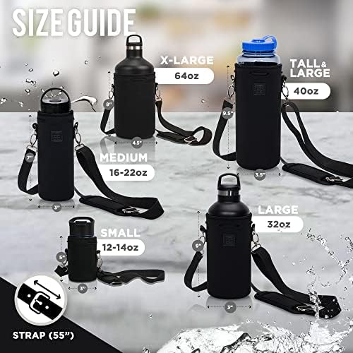 Easy Kit Neoprene nosač boca za vodu sa podesivim remen za rame za izolacijsku i nošenje kantine