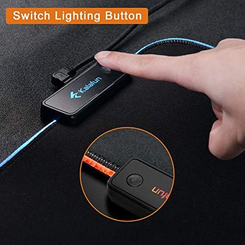 Veliki RGB Gaming Mouse Pad - Kalafun XXL Proširena LED mousePad sa neklizajućom gumenom bazom, dugačko
