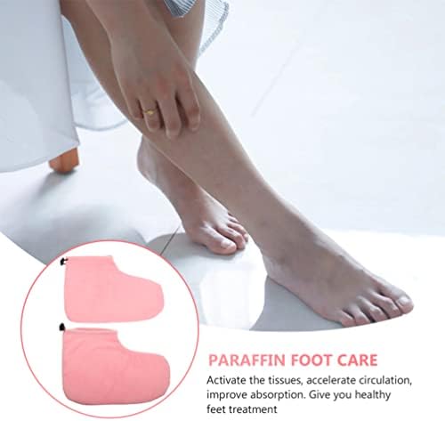 ALREMO XINGHUANG - 2 Parovi parafinski vosak za kupanje pamučne čizme toplotno izolovani vosak za kupanje stopala