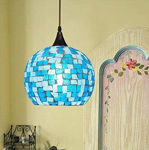 KIVENT H-TIP PUTNING Učvršćivanje, Tiffany Stil Glass Halo Staza Privjesak svjetla, podesiva dužina