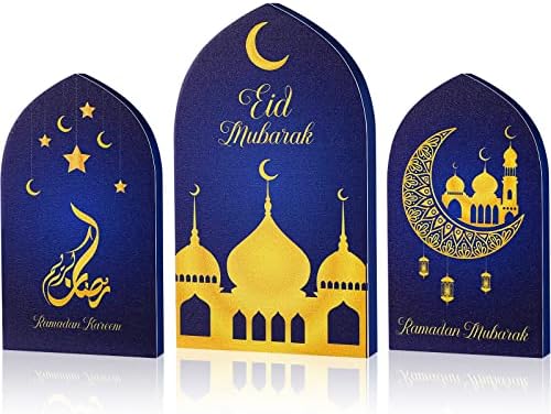 3 kom Ramazan Wood Table Sign Eid Mubarak table Decor Ramazan Mubarak drvena stolna ploča Decor Eid Mubarak