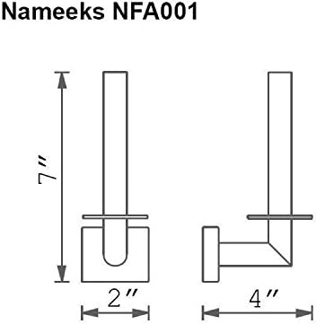 Nameeks NFA001 NFA Držač za toaletni papir, jedna veličina, hrom