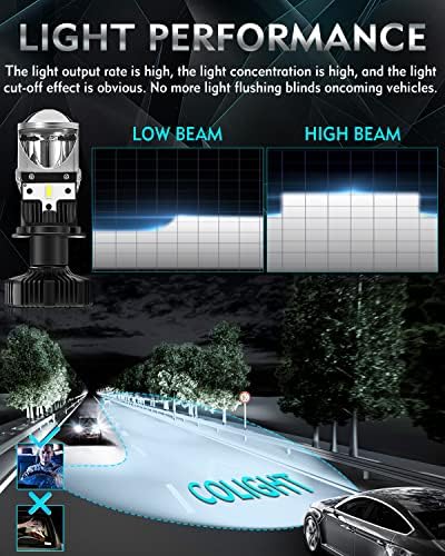 CO LIGHT Anti-glare 9003/H4 LED sijalice sa Cut-off linijom Mini projektor objektiv u obliku slova Z Canbus