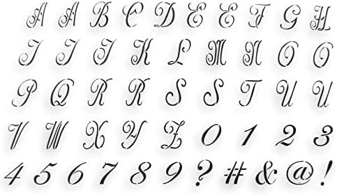 Craft Supply Letters & brojevi Cursive Script Monogram Stencil Set-3 Inch-48 komada