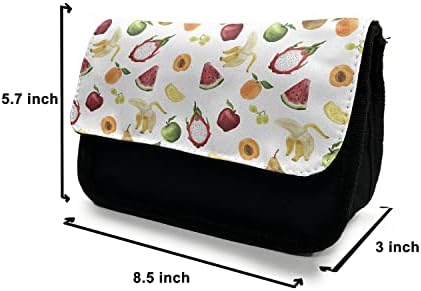 Lunarable akvarelna pernica, lubenica jabuka, platnena olovka torba sa dvostrukim patentnim zatvaračem,