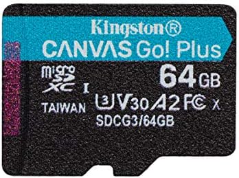 Kingston 64GB microSDXC platna Go Plus 170MB / s Pročitajte UHS-I, C10, U3, V30, A2 / A1 memorijsku karticu