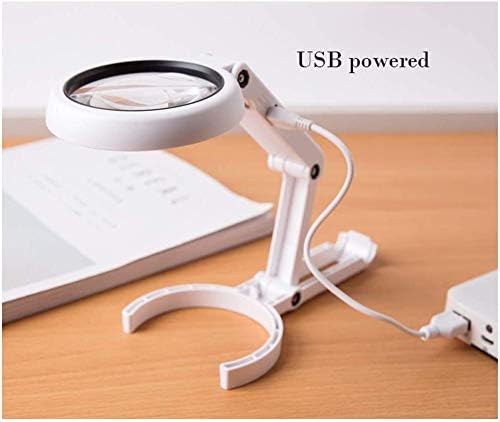 YIWANGO Lupa za čitanje Hd lupa-lupa, ručni USB punjivi visoko uvećanje Hd Dvostruka brzina sa svjetlom