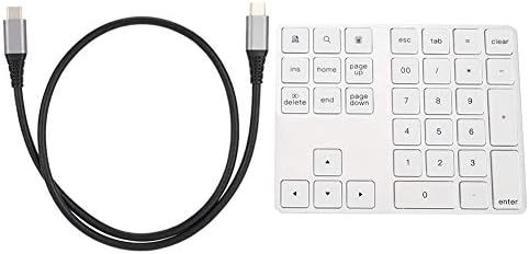 Bežična Numerička tastatura Bt sa 34 tastera od legure aluminijuma i ABS materijala tastatura HUB Tip-C USB