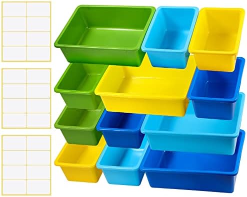 12 komada plastičnih Cubby kanti kancelarijski kontejner za Čuvanje dece dečije igračke Organizator kante sa
