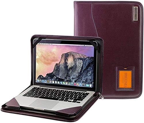 Bronel - Contour Series - Ljubičasta zaštitna futrola od teške kože - kompatibilan sa HP ProBookom