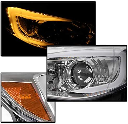ZMAUTOPARTS LED cijev projektor farovi lampe Chrome w / 6.25 bijeli DRL kompatibilan sa 2008-2014 Subaru