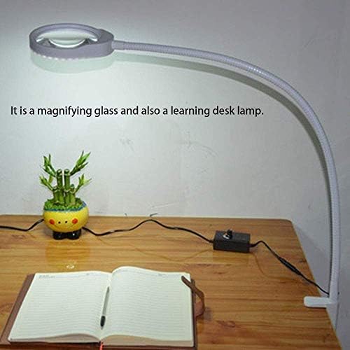 Wbbml edukativne hobi Lupe, desktop lupa sa kopčom sa Led multifunkcionalnom lampom za radni sto 10 puta Hd