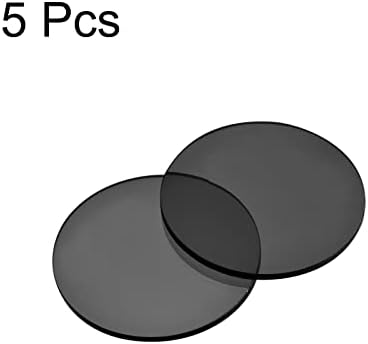 MECCANIXITY 50mm okrugle minijaturne baze modela, kružna baza debljine 2,5 MM, prozirno crno pakovanje
