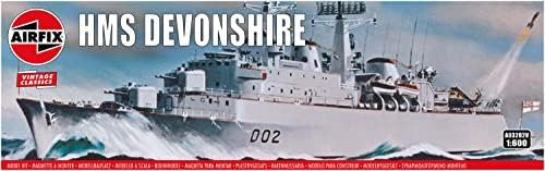 Airfix Vintage Classics HMS Devonshire Destroyer 1:600 komplet plastičnih modela za vojni bojni brod Kraljevske