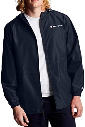 Champion Muška vodootporna jakna sa kapuljačom, prednja jakna sa kapuljačom sa patentnim zatvaračem