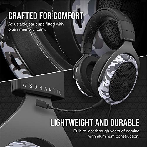 Corsair HS60 Haptic Stereo Gaming slušalice sa Haptičkim Basom, memorijskom pjenom za uši, uklonjivim