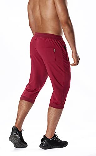 Lepoar Muške 3/4 Joggers Capri hlače kratke hlače Udobna trening za vježbanje Trčanje koljena