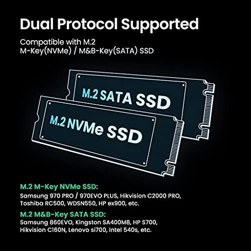 XDCHLK SSD Case M. 2 Dual Protocol NVMe SATA na USB 10Gbps m2 hard disk Case priključna stanica za eksterni