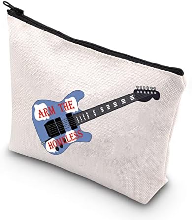 VAMSII torba za šminkanje s printom gitare ruka besa beskućnika protiv mašinskih poklona za ljubitelje
