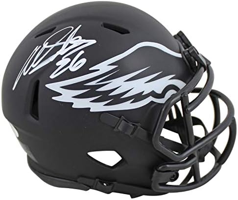 Eagles Miles Sanders potpisao Eclipse Speed Mini šlem JSA NFL Mini šlemovi sa potpisom svjedoka