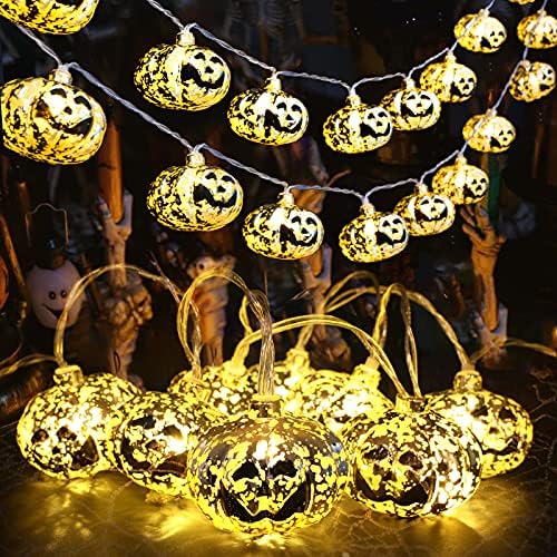 Grandss 10ft 20 LED-a Vodootporne bundeve String svjetla Halloween Dekoracije, baterijer Halloween