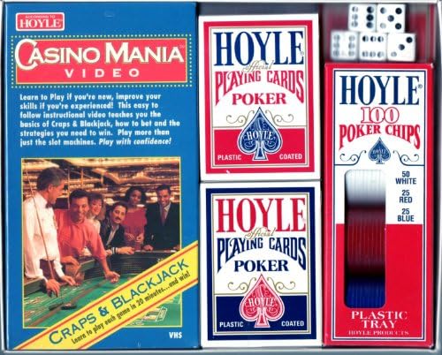 Hoyle kazino Mania gaming Set, vido, 2 špilovi Hoyle plastificiranih Poker Karata za igranje