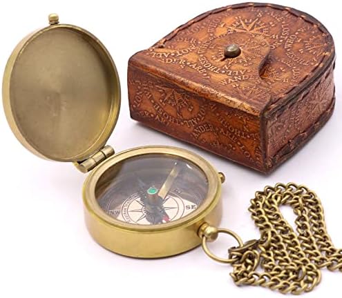 Rii Antique nautički vintage usmjereni magnetski kompas s poznatim citatom pisma ugraviranim poklonima