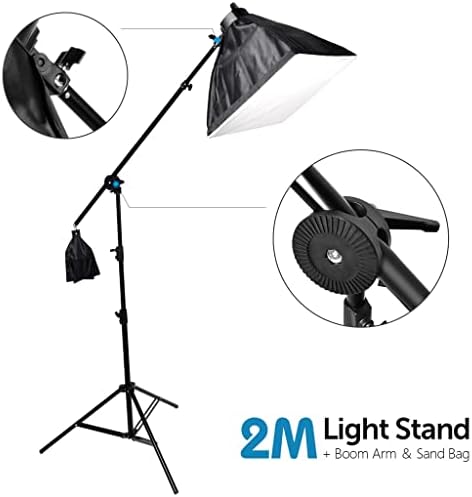 SXNBH FOTO STUDIO Softbox Studio Svjetlosni kit Boom Arm Backdrop svjetlosni reflektor za fotografije snimanja