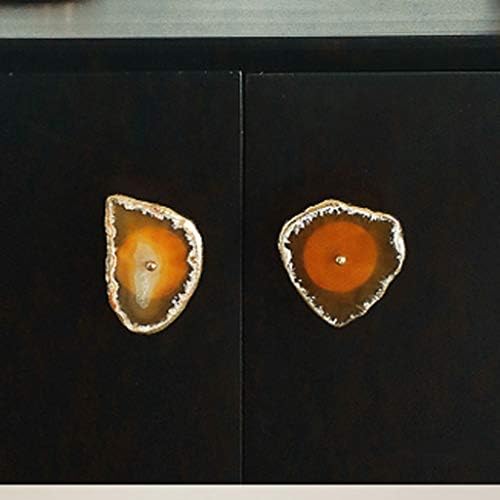 TJLSS prozirni kristalni / prirodni kamen i ručke ovalne kuhinjske ormare za ručke povlači kreativne