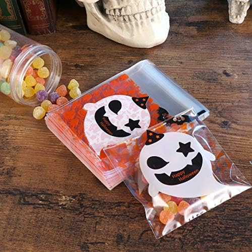 SOIMISS 100kom Halloween samoljepljive bombone kese za kolačiće Plastična celofanska torba torba za pakovanje torba za zabavu