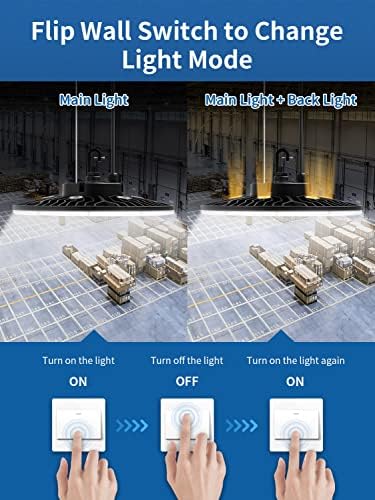 LED high bay Light 150W, 2 svjetlosni modus LED svjetlo, 6500k dnevno svjetlo 15000lm komercijalno osvjetljenje