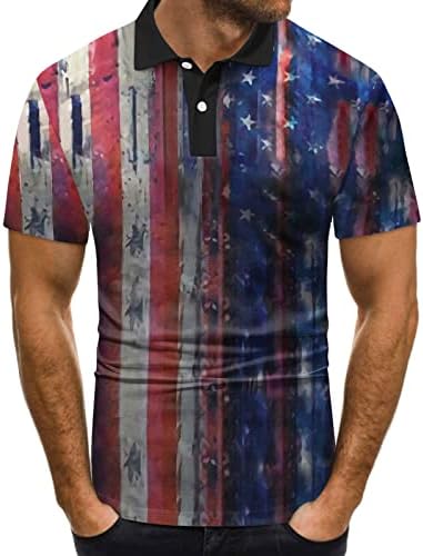 4th of July Shirts for Men Funny, Patriotic muške Polo majice Quick Dry Fashion golf Shirts američka zastava