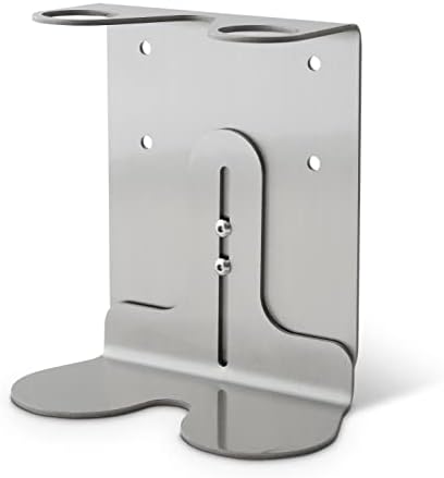 Kuishi dvostruki zidni nosač sa satenom srebrnom sapunom, 8oz - 18oz držač za boce sa sapunom, montirani zidni sapun, otporan na koroziju, boce nisu uključene