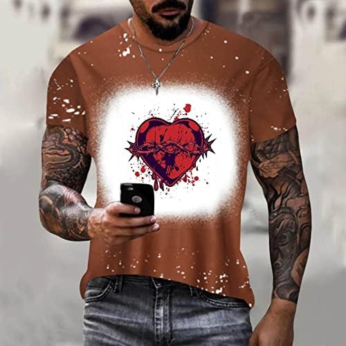 Muškarci Udobni T majica Bluza Slim Fit 2023 Ležerne prilike Hip-Hop 3D vrhovi tiskani kratki