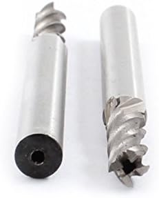Aexit 4pcs HSS krajnji mlinovi 5mm rezni prečnik 6mm drška 4 žljebovi krajnji mlin kvadratni nos završni mlinovi glodalica
