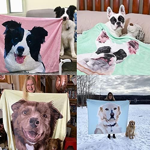 Slatki pas prilagođen kućnim ljubimcima pokrivač s dvostrukim bočnim flisom personalizirana fotografija