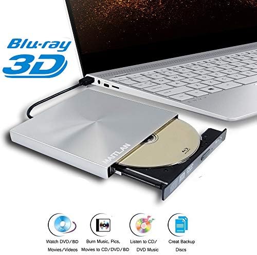 Eksterni USB 3.0 6x 3D Blu-ray Player 6X BD-RE plamenik, za Alienware M15 R2 M17 15 17 R5 Aurora R8