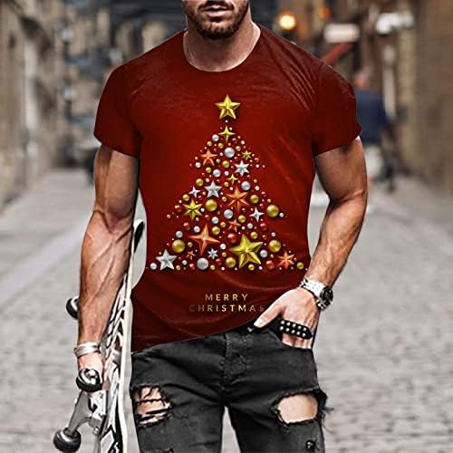 ZDDO muške majice Božićni Santa Claus Print Soldier Short rukav Teže Smiješne Xmas grafičke partije Slim Fit